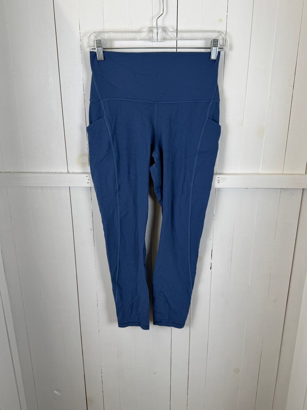Lululemon Blue Ankle Leggings Size 8 Nylon Excellent Condition